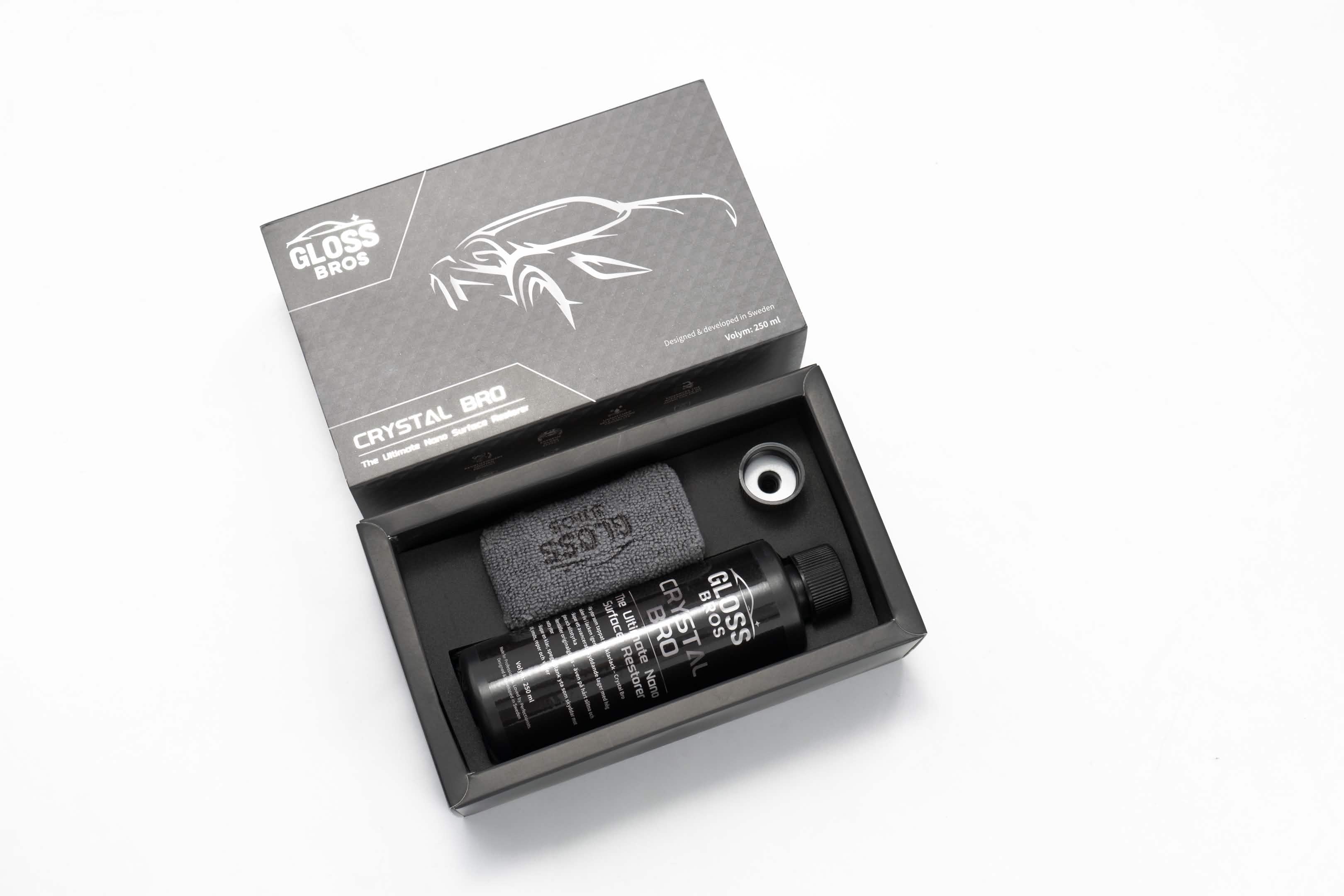 Crystal Bro – Auton maalipinnan suoja peilimäisellä kiillolla ja naarmujen täytöllä (250 ml)